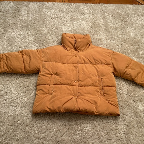 Free People Jackets & Blazers - Free People- Never worn Burnt Orange puffer! Size Large!